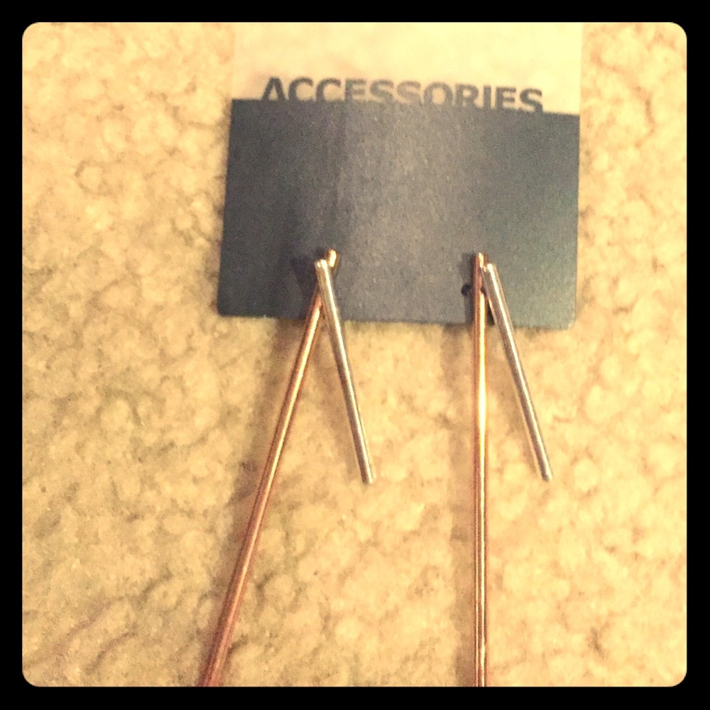 NWT Old Navy Two-Tone Silver Gold Metal Earrings